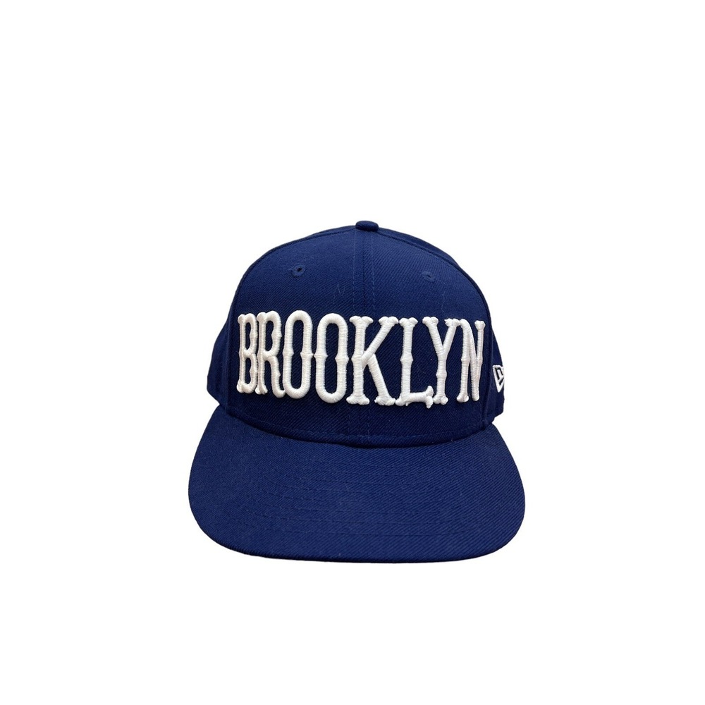 New Era Brooklyn Snapback Hat Blue White Embroidered Logo‎ Adjustable Mens - Picture 7 of 7